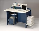 43" Kids Desk+Shelves+Cart