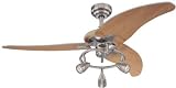 Westinghouse Lighting 7850500 Elite Three-Light 48-Inch Three-Blade Indoor Ceiling Fan, Brushed Nickel with Three Brushed Nickel Spotlights