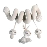 Tuc Tuc Light Grey Spiral Activity Wrap Baby Toy. Newborn Rattle Toy. Natural Collection.