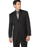 Calvin Klein Superfine Wool 3-Button Black Pinstripe Jacket