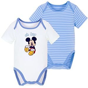 Disney Mickey Mouse Bodysuits for Infants -- 2-Pc.