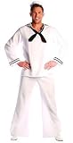 Sailor White Men's Costume Adult Halloween Outfit - One Size, Chest 36 to 50 & Waist 32-42