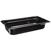 Carlisle 1028003 Black 10-1/4-Inch TopNotch One-Quarter Size Food Pan (Case of 6)