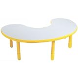 20 Tall Kidney Shaped Baseline Table (Sunshine Yellow) (20H x 38W x 65D)