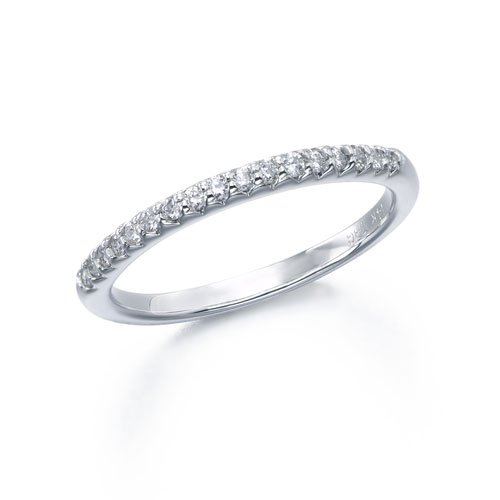 Ze 14k White Gold Stackable Diamond Ring. *Finger Size 5*