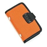 Bluecell ORANGE Memory Card Holder Case/Bag/Wallet/SD CF XD + Bluecell Cabl ....