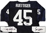 Rudy Ruettiger and Sean Astin Notre Dame Fighting Irish Autographed Authentic NCAA Football Jersey