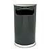 Rubbermaid Commercial SO820BPL European & Metallic Series Receptacle Half-Round 9gal Black/Chrome