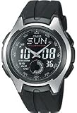 Casio Analog-Digital Chronograph Alarm Watch with Active Dial Model AQ-160W-1BV
