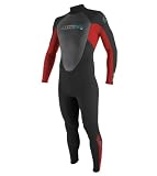 O'Neill Wetsuits Youth Reactor 3/2mm Full Suit, Black/Red/Graphtron, 8