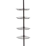 Zenna Home 2114HB, Tension Corner Pole Caddy, Oil Rubbed Bronze