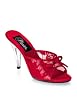 4 Inch Stiletto Heel Multistrap Slide Women'S Size Shoe With Rhinestones