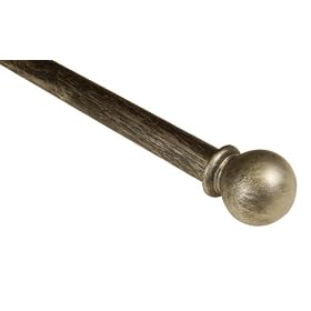 BCL Drapery Hardware, Classic Ball Curtain Rod, Antique Silver Finish, 48-inch to 86-inch by BCL Drapery Hardware