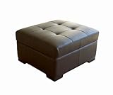 IMAGE OF Ottoman with Pull Twin Size Bed - Dark Espresso Leather