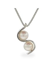 Sterling Silver Freshwater Pearl Infinity Necklace