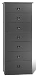 Prepac Black 7-Drawer Lingerie Chest