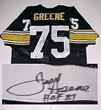 Joe Greene Pittsburgh Steelers NFL Autographed Throwback Jersey with HOF 87 Inscription