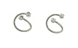 Twisted Stainless Steel Lip Labrets with Multiple Crystals - 3mm Ball Ends - 13mm Diameter - Sold as a Pair
