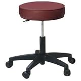 Custom Craftworks Pneumatic Rolling Stool (Burgundy)