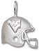West Virginia Mountaineers Solid Sterling Silver ''WV'' Helmet Pendant