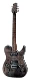 Boulder Creek Guitars H2-FMTB Semi Hollow-Body Electric Guitar, Trans Black