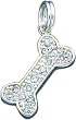 Sterling Silver CZ Dog Bone Charm