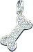 Sterling Silver CZ Dog Bone Charm