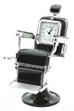 Desk Top Barber Chair Miniature Clock (White)