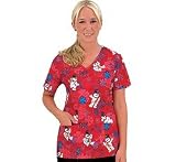 Frosty the Snowman Cherokee Uniforms Snow Days Scrub Top (XS-XL)