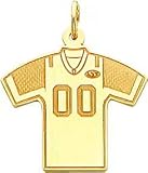 14K Gold NFL New York Jets Football Jersey Charm