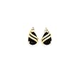 14k Gold, Diamond & Black Onyx Stud Earrings (0.02ctw)