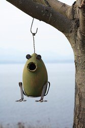 Ancient Graffiti Toad Birdhouse Green