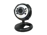 Round Webcam with Microphone and LED light for Night Vision