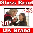 2.0m / 80 4:3 ELECTRIC HD PROJECTION SCREEN GLASS BEAD