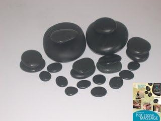 Personal Massage Stone Set Basalt Hot Rocks Stones w/ DVD