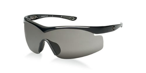 Gargoyles Men's Intimidator Oversized Sunglasses,Shiny Black Frame/Smoke Lens,one size