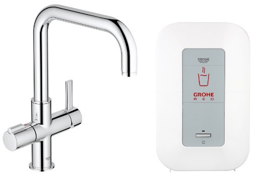 Grohe 30145000 Kochendes Wasser sofort Red Duo Armatur und Single-Boiler 4 L, chrom