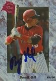 Benji Gil, Texas Rangers, 1991 Classic Draft Picks Autographed Card