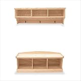 Unfinished-Entry-Bench-And-Hanging-Shelf-Set
