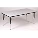 Rectangle Activity Table with Grey Granite Top Leg: Standard Leg, Size: 24 W x 48 D, Color: Yellow