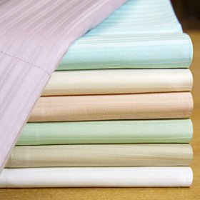 400 tc Pinstripe Twin Duvet Cover Set Stone