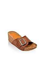 Destroy Sandalias de cuña (Marrón)