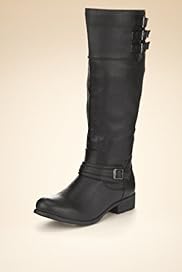 Limited Collection Buckle Riding Knee High Boots