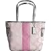 Coach Handbag Signature Striped Solid Tote Handbag Purse 13280