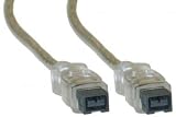IEEE-1394 9P / 9P, Clear, Firewire Cable, 6 ft