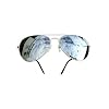 Lunettes de soleil Aviateur - Pilote - Fbi - Monture argent - Verre effet miroir - Fashion tendance