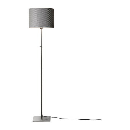 Ikea 001.908.30 alang floor lamp, nickel plated gray
