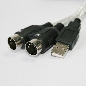 USB MIDI Cable Converter PC to Music Keyboard Window Win Vista XP, Mac OS