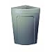 Continental Rim-Top Corner'Round LLDPE Waste Receptacle, Quarter Round