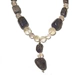 Lapis Necklace 05 Beaded Quartz Faceted Blue Stone Crystal Healing 18